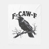 Gothic Crow Humor F-Caw-F Funny Essential Fleecedecke (Vorderseite)