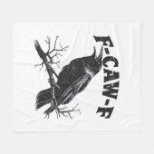 Gothic Crow Humor F-Caw-F Funny Essential Fleecedecke (Vorderseite (Horizontal))