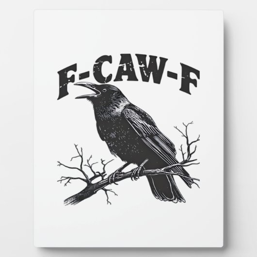 Gothic Crow Humor F-Caw-F Funny Essential Fotoplatte (Vorderseite)