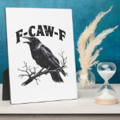 Gothic Crow Humor F-Caw-F Funny Essential Fotoplatte (Seite)