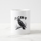 Gothic Crow Humor F-Caw-F Funny Essential Jumbo-Tasse (Vorderseite)