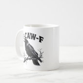 Gothic Crow Humor F-Caw-F Funny Essential Kaffeetasse (Vorderseite Links)