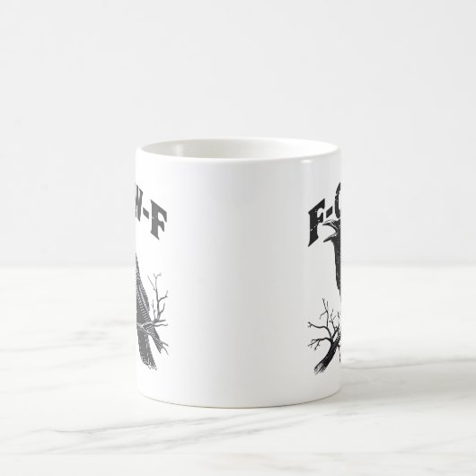Gothic Crow Humor F-Caw-F Funny Essential Kaffeetasse (Mittel)
