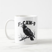 Gothic Crow Humor F-Caw-F Funny Essential Kaffeetasse (Links)