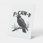 Gothic Crow Humor F-Caw-F Funny Essential Sockelschild (Vorderseite)