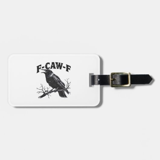 Gothic Crow Humor F-Caw-F Lustig Essential Gepäckanhänger (Vorderseite horizontal)