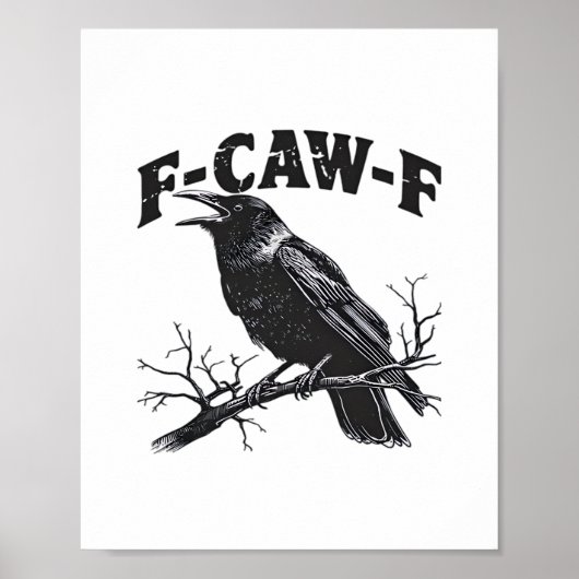 Gothic Crow Humor F-Caw-F Lustig Essential Poster (Vorne)