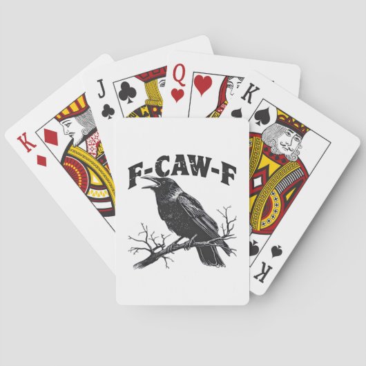 Gothic Crow Humor F-Caw-F Lustiges Essential Spielkarten (Rückseite)