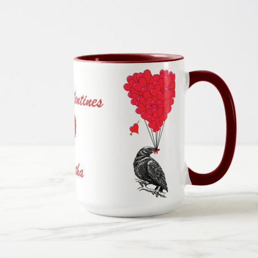 Gothic Crow & Liebe Tasse (Rechts)