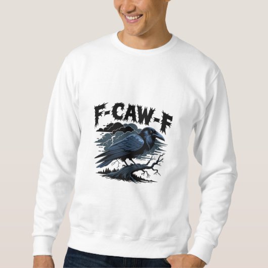 Gothic Crow Lustiger Humor F-Caw-F Essential Minim Sweatshirt (Vorderseite)