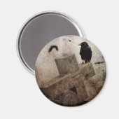 Gothic Crow Magnet (Vorderseite/Rückseite)