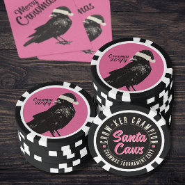 Gothic Crow Merry Crowmas Crow-ker Championship Pokerchips