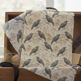 Gothic Crow Pattern Decoupage Tissue Paper Seidenpapier