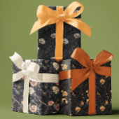 Gothic Crow Raven Floral Geschenkpapier Set