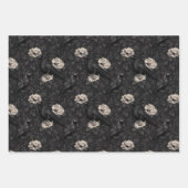 Gothic Crow Raven Floral Geschenkpapier Set (Vorderseite 2)