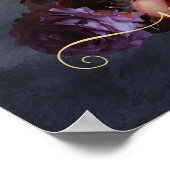 Gothic Crow Vampire Fledermaus Dunkelmoody Hochzei Poster (Ecke)