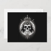 Gothic Crowned Skull Postkarte (Vorne/Hinten)