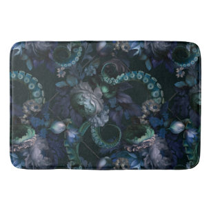 Gothic Cthulhu Türkis Tentacle mit Blume Badematte