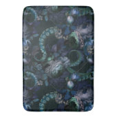 Gothic Cthulhu Türkis Tentacle mit Blume Badematte (Vorderseite Vertikal)