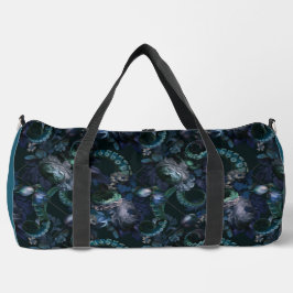 Gothic Cthulhu Türkis Tentacle mit Blume Duffle Bag