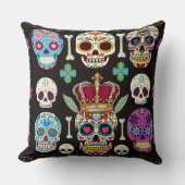 Gothic Cushion - Skulls und Knochen Kissen (Vorderseite)
