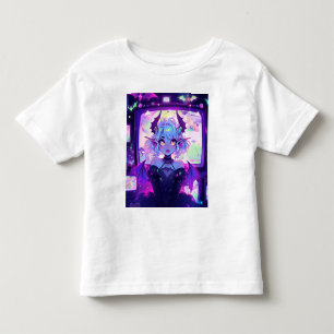 Gothic Cyberpunk Demon Fantasy Anime Girl Kleinkind T-shirt