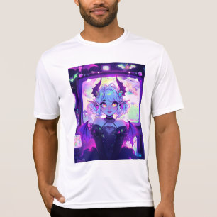 Gothic Cyberpunk Demon Fantasy Anime Girl T-Shirt