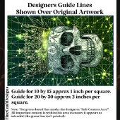 Gothic Cyberpunk Skull & Gold Crown U2G Decoupage Seidenpapier