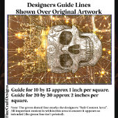 Gothic Cyberpunk Skull & Gold Crown U2V Decoupage Seidenpapier