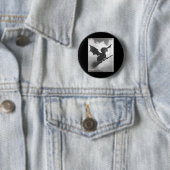 Gothic-Dachshund-Hexe-Besen-Fledermausflügel für D Button (Beispiel)
