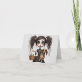 Gothic Dackel Osterkarte Karte (Vorderseite)