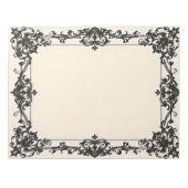 Gothic Damask Frame Notizblock (Vorderseite)