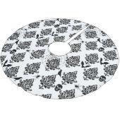 Gothic Damask Muster Spiders Skulls Fledermäuse Polyester Weihnachtsbaumdecke (Schrägansicht)