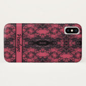 Gothic Damask Pink Lace Muster Modelle Case-Mate iPhone Hülle (Rückseite (Horizontal))