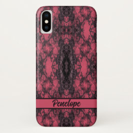 Gothic Damask Pink Lace Muster Modelle Case-Mate iPhone Hülle