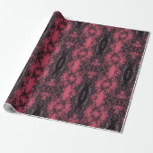 Gothic Damask Pink Lace Muster Modelle Geschenkpapier (Ungerollt)