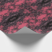 Gothic Damask Pink Lace Muster Modelle Geschenkpapier (Ecke)
