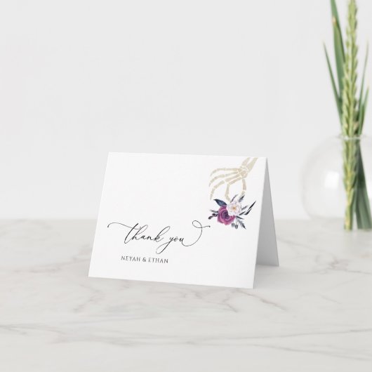 Gothic Danke, Dark Wedding Halloween Card N100 Karte (Vorderseite)