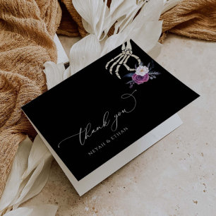 Gothic Danke, Dark Wedding Halloween Card N100 Karte