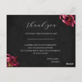 Gothic danke, dass du meine Bridesmaid-Karte warst Postkarte (Rückseite)