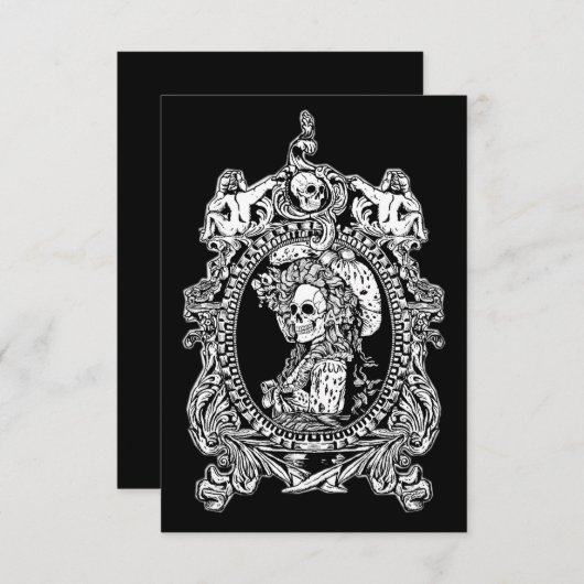 Gothic Dankeskarte (Vorne/Hinten)