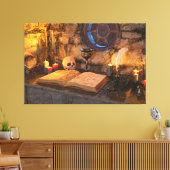 Gothic Dark Academia Kerzenbeleuchtete Studienkuns Leinwanddruck (Insitu (Wohnzimmer))