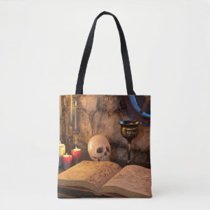 Gothic Dark Academia Kerzenbeleuchtete Studienkuns Tasche