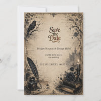 Gothic Dark Academia Rabe Buch Hochzeit