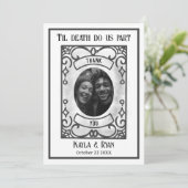 Gothic Dark and Moody Wedding Dankeskarte (Stehend Vorderseite)