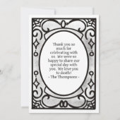 Gothic Dark and Moody Wedding Dankeskarte (Rückseite)