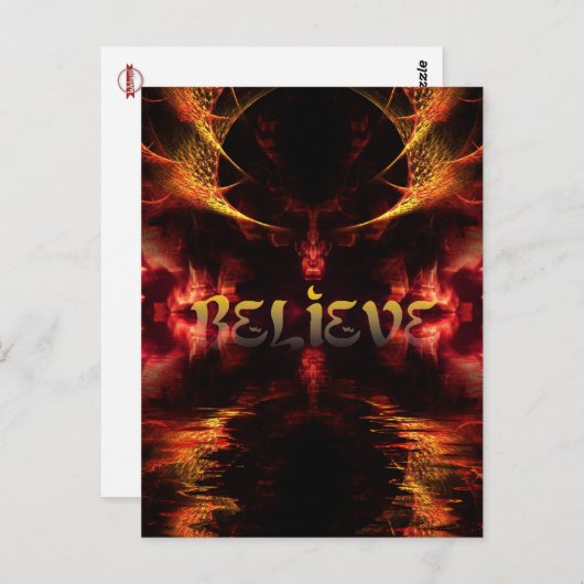 Gothic Dark Art glaubt Affirmation Postcard Postkarte (Vorne/Hinten)