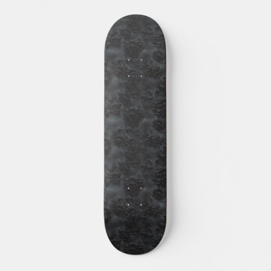 Gothic Dark Ashen Floral Bloom Skateboard (Vorderseite)