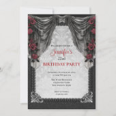 Gothic Dark Birthday invitation Einladung (Vorderseite)