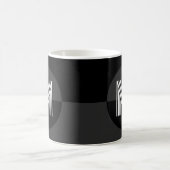 Gothic Dark Black Gray Geometric Modern Monogram Kaffeetasse (Mittel)